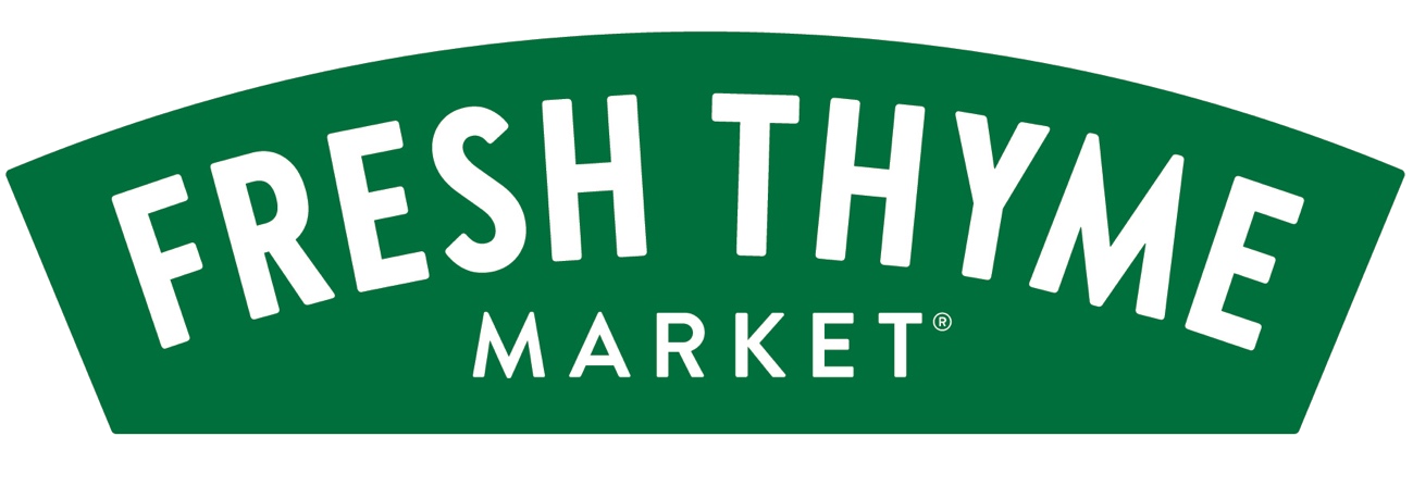 Fresh Thyme Market logo on green background.